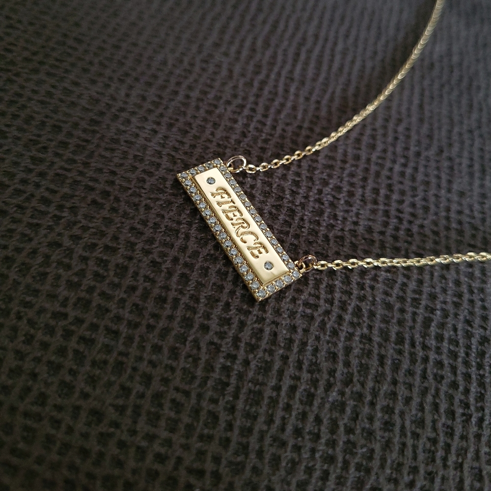 Lulu DK "Fierce"💪 Stationary Bar Necklace - NWOT - Picture 4 of 15